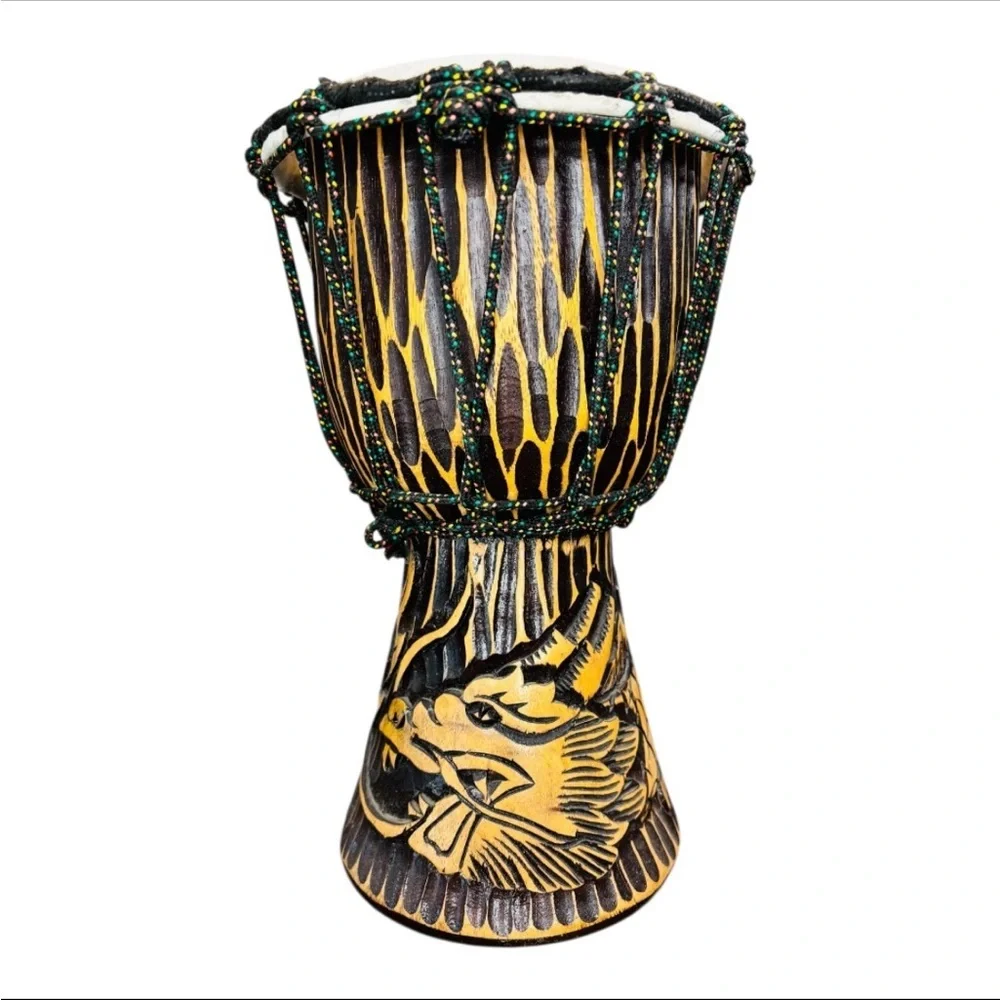 Handcrafted Jamaican Djembe Drum - Picture 3 of 8